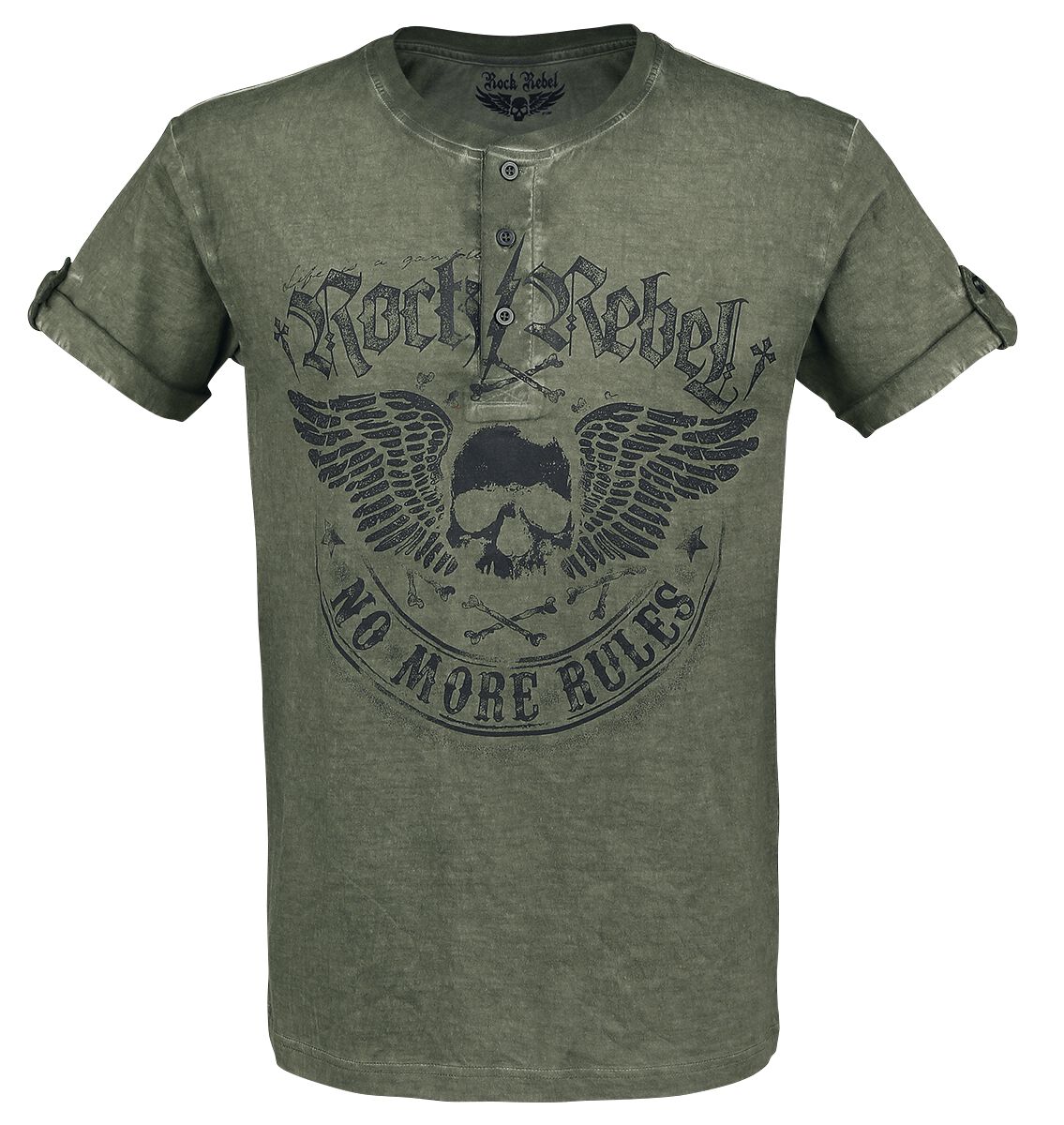 Rock Rebel by EMP - Rock T-Shirt - Back For More - S bis 5XL - für Männer - Größe 3XL - oliv