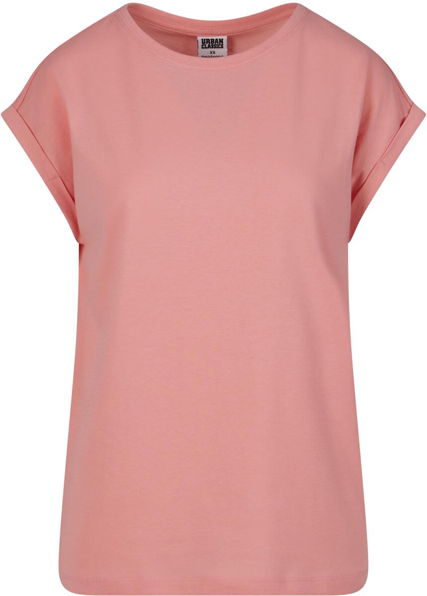Urban Classics T-Shirt - Ladies Extended Shoulder Tee - XS bis XL - für Damen - Größe XL - rosa