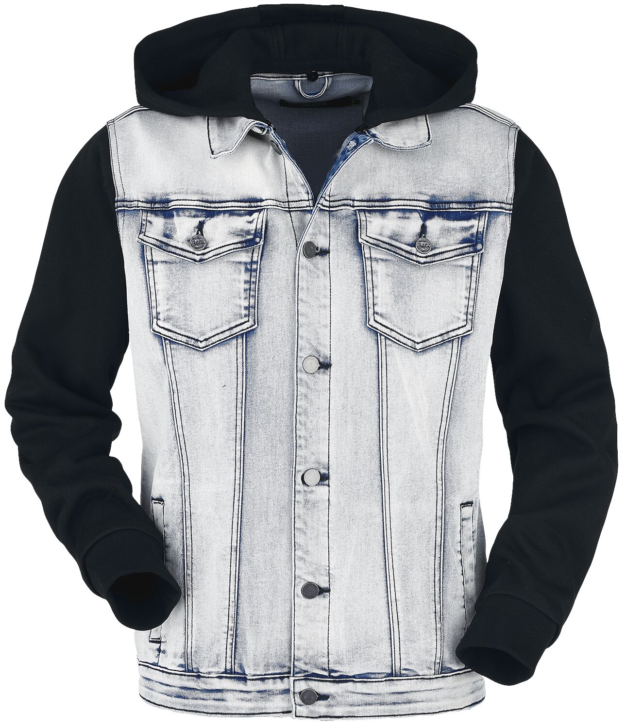 Black Premium by EMP Übergangsjacke - Jeansjacke mit Kapuze - S bis 5XL - für Männer - Größe 3XL - blau/schwarz