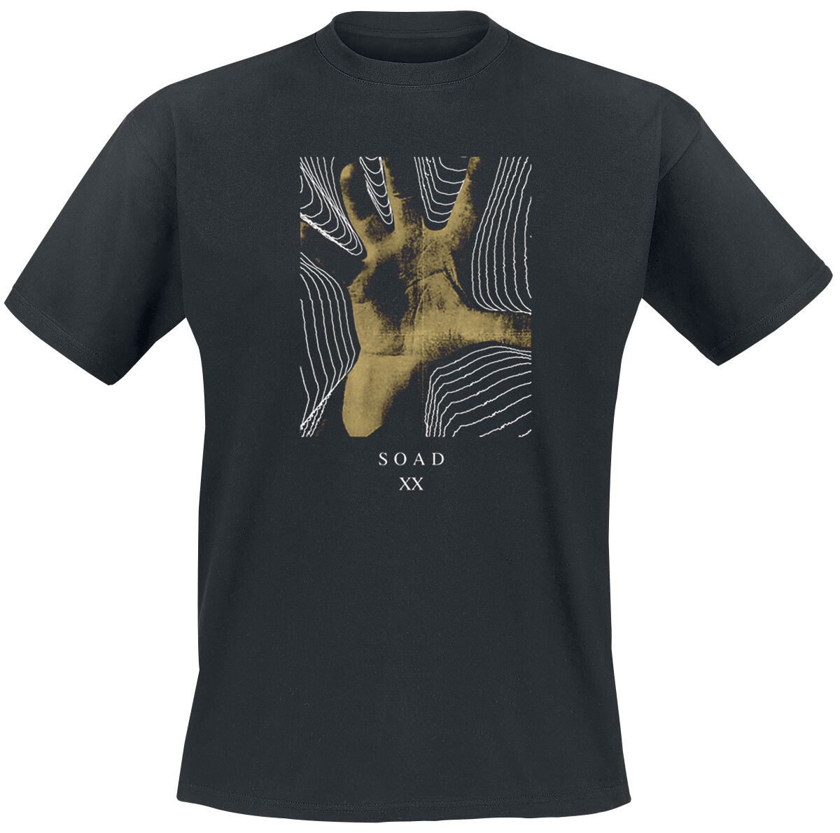 System Of A Down T-Shirt - 20 Years Hand - S bis XXL - für Männer - Größe L - schwarz  - Lizenziertes Merchandise!