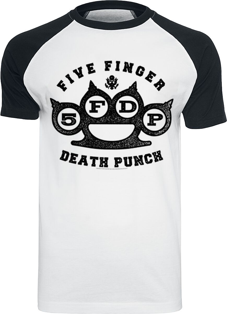 Five Finger Death Punch Brass Knuckles T-Shirt weiß schwarz