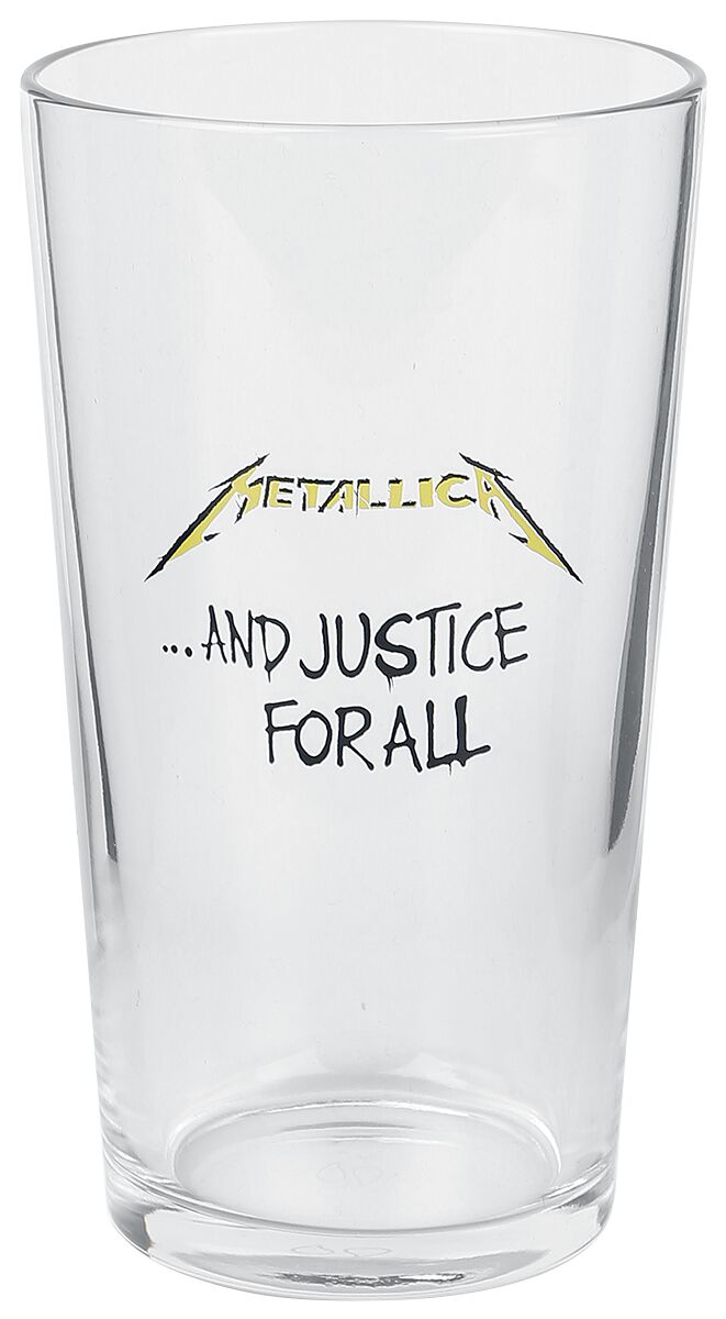 Metallica Bierglas - And Justice For All - klar  - Lizenziertes Merchandise!