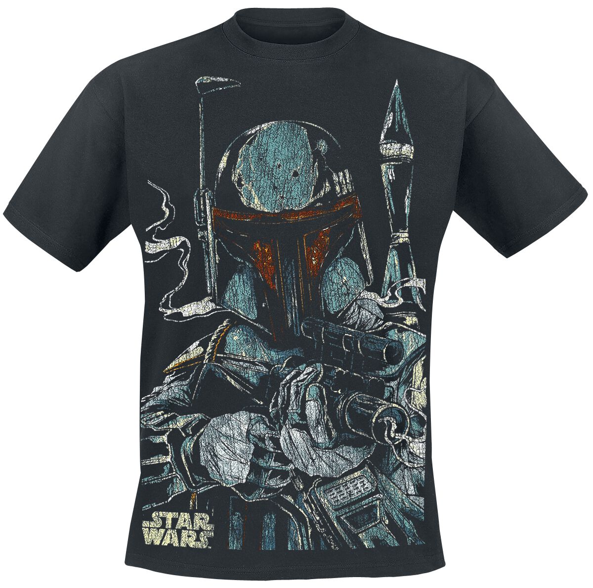 Star Wars Boba Fett T-Shirt schwarz in L
