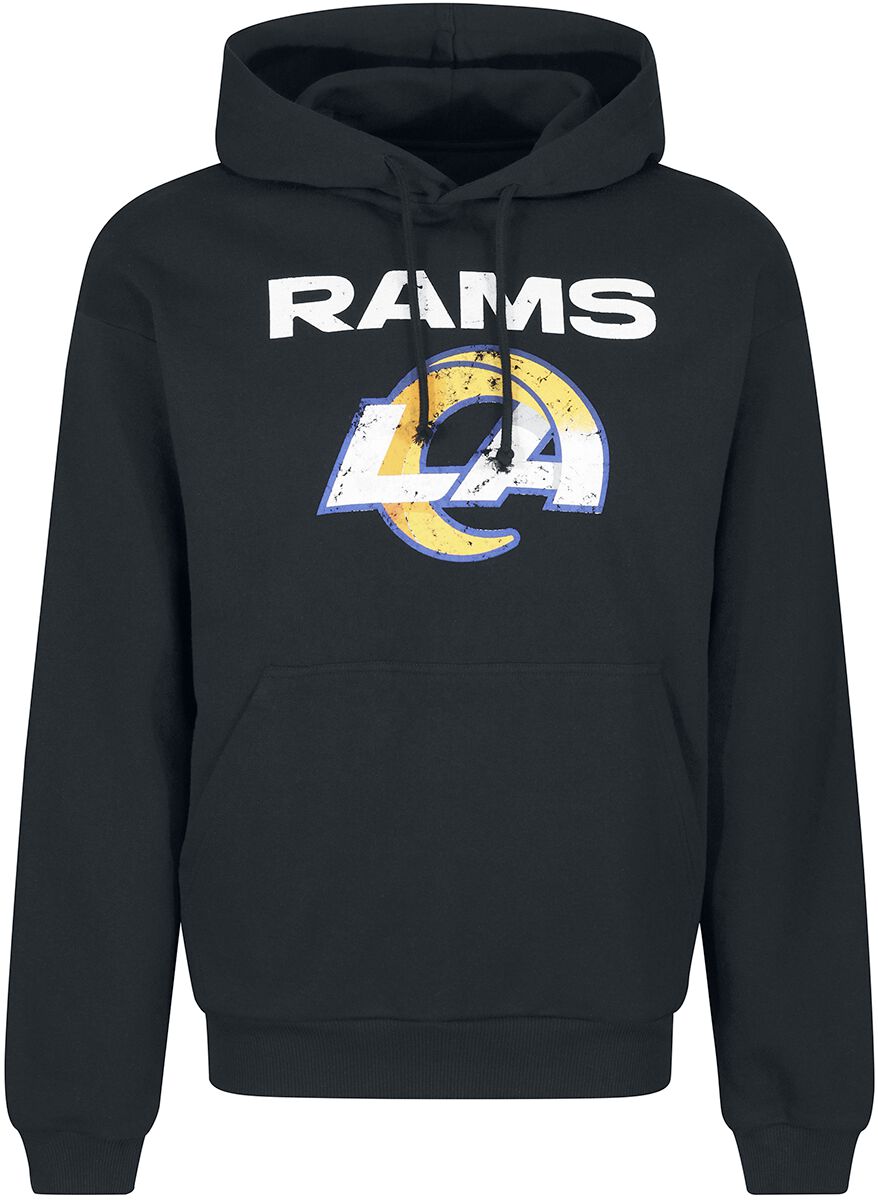 Recovered Clothing NFL Rams Logo Kapuzenpullover schwarz in L