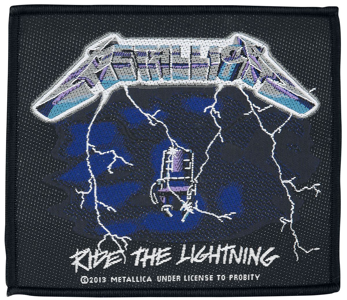 Metallica Patch - Ride The Lightning - schwarz/blau/weiß  - Lizenziertes Merchandise!