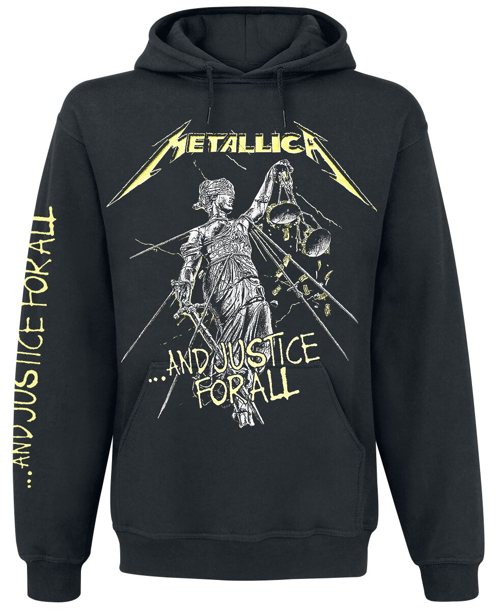 Metallica Kapuzenpullover - ...And Justice For All - S bis 5XL - für Männer - Größe M - schwarz  - Lizenziertes Merchandise!