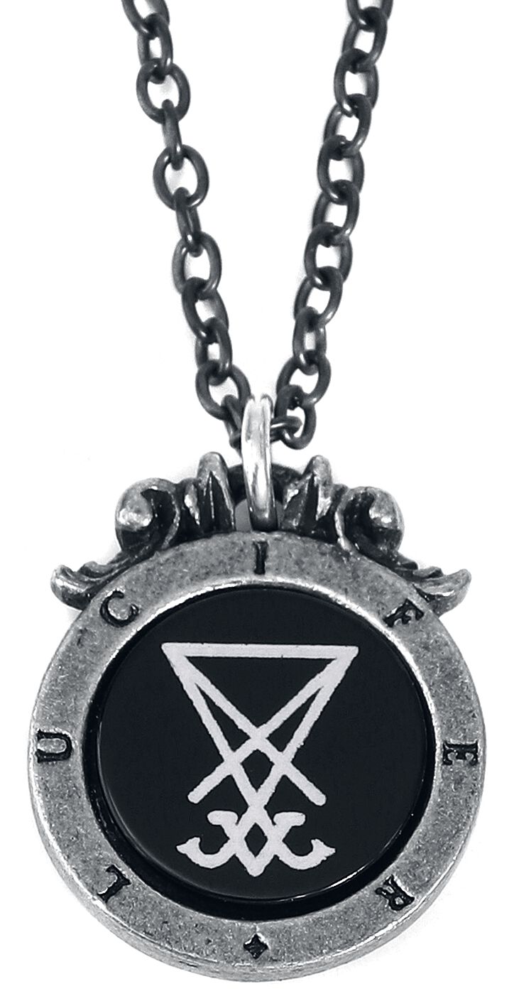 Alchemy Gothic - Seal of Lucifer - Halskette - schwarz|silberfarben