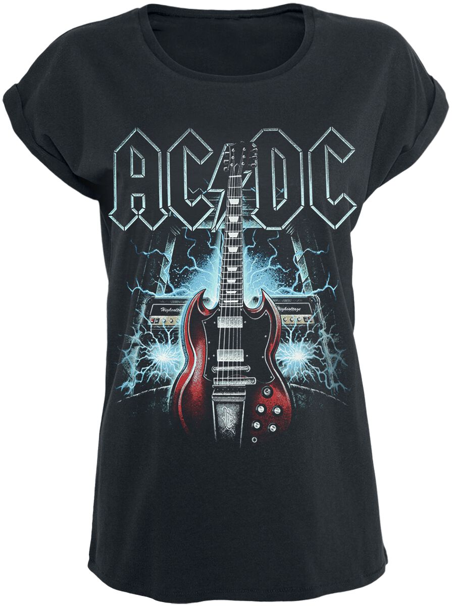 Image of AC/DC High Voltage Guitar Girl-Shirt schwarz