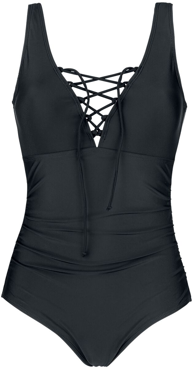 Black Premium by EMP Badeanzug - Badeanzug mit Schnürung - S bis 5XL - für Damen - Größe S - schwarz