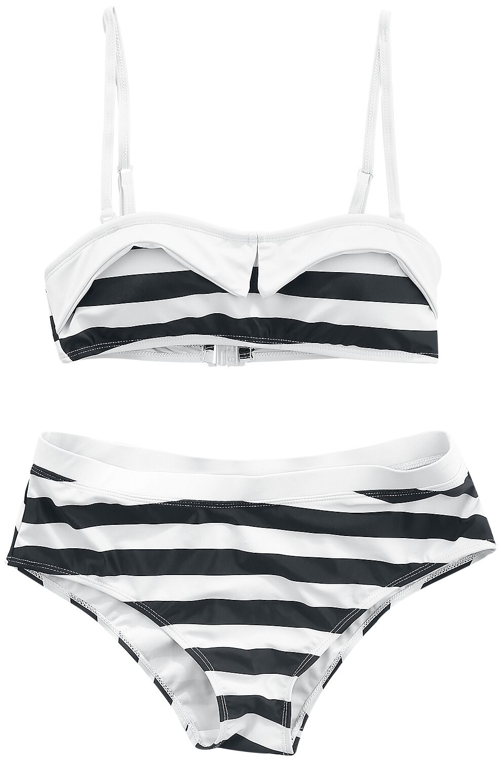 Pussy Deluxe Big Party Stripes Bikini Bikini-Set schwarz weiß in S