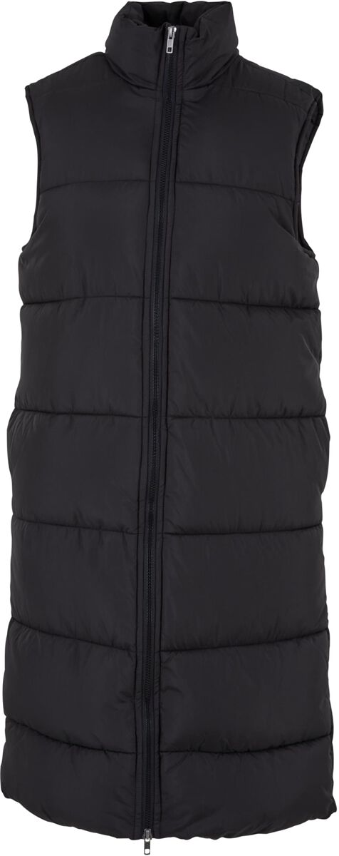 Urban Classics Weste - Ladies Long Puffer Vest - XS bis XXL - für Damen - Größe L - schwarz