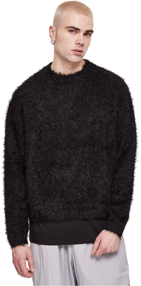 Urban Classics Strickpullover - Feather Sweater - S bis 4XL - für Männer - Größe XL - schwarz