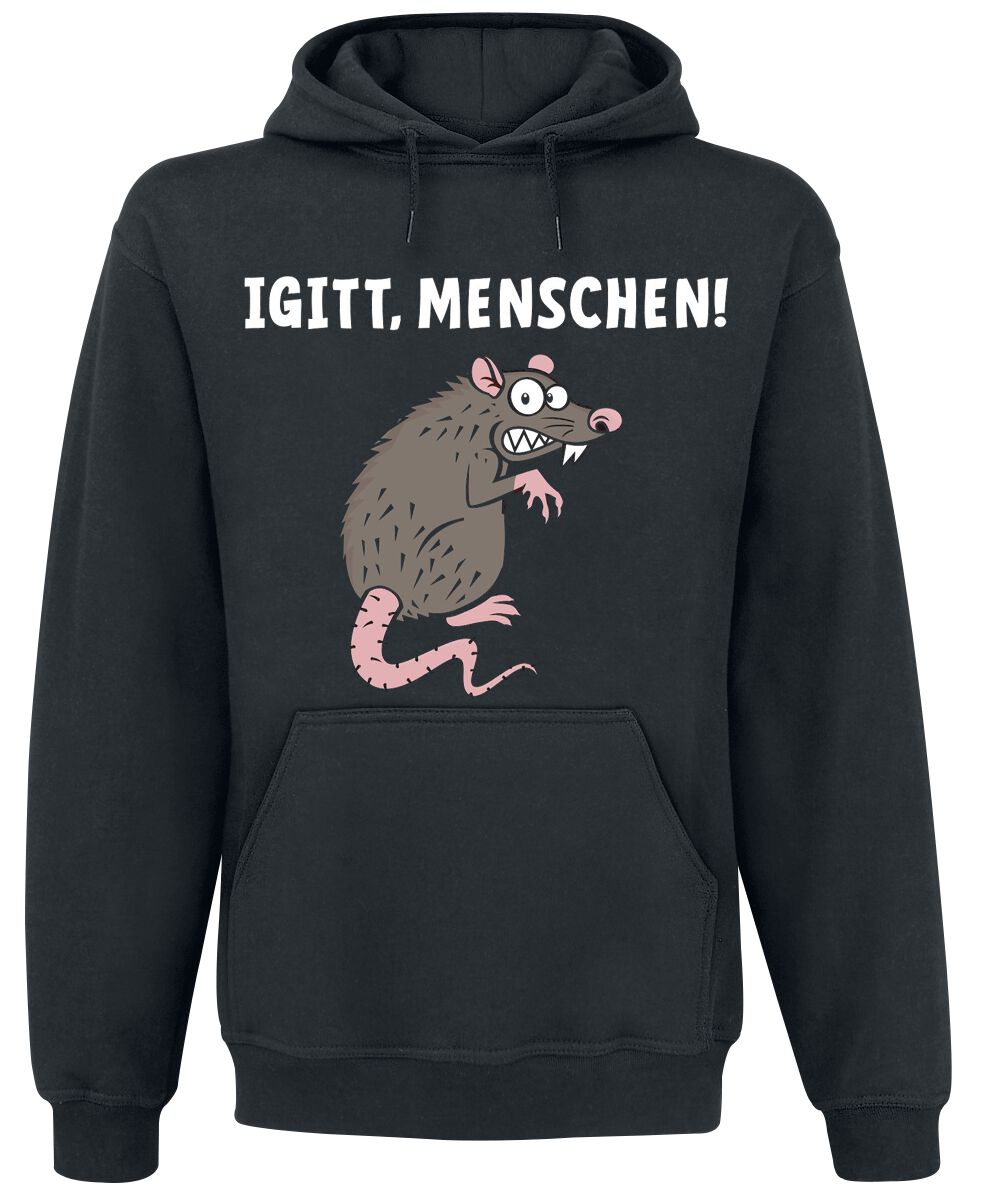 Tierisch Igitt, Menschen Kapuzenpullover schwarz