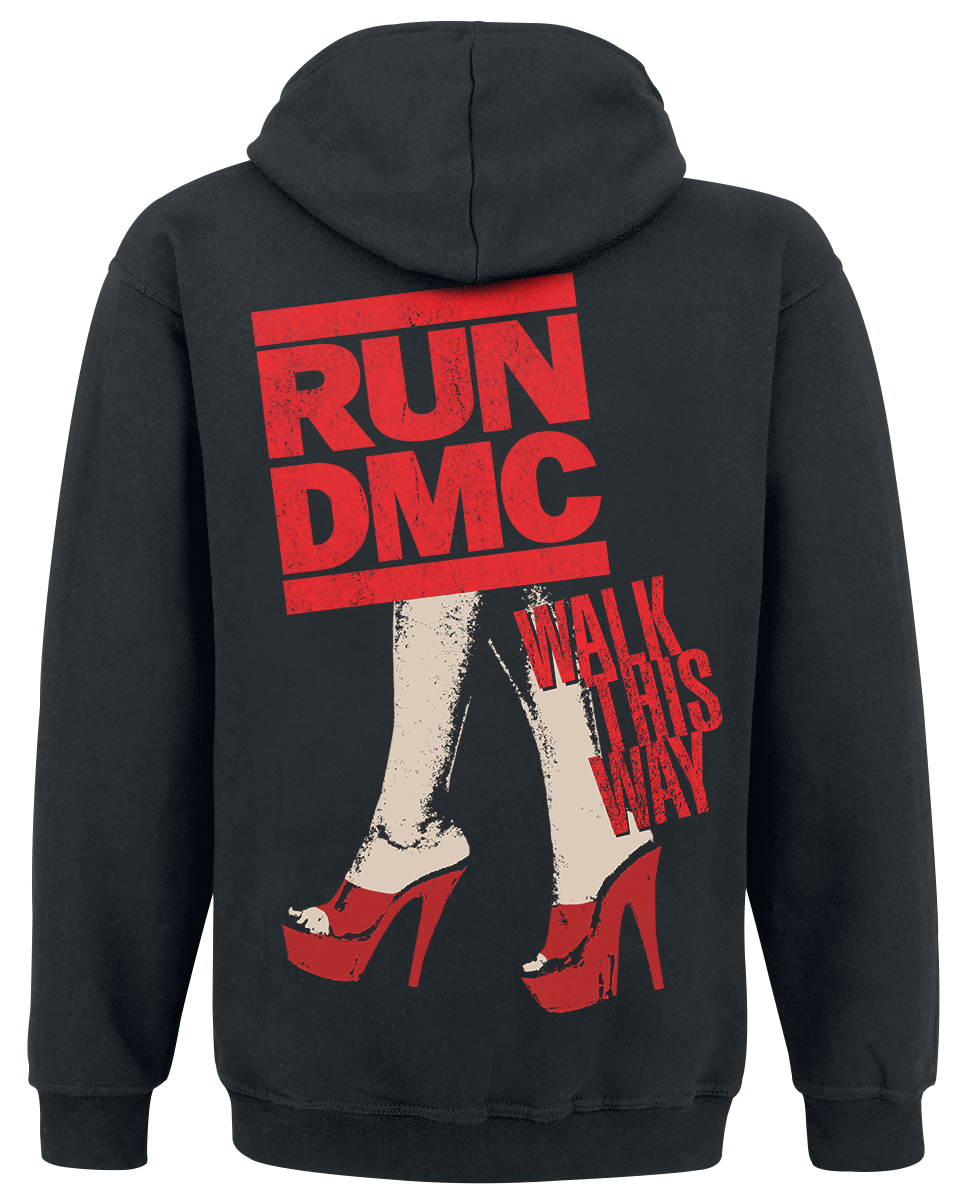 Run DMC Walk This Way Legs Kapuzenpullover schwarz