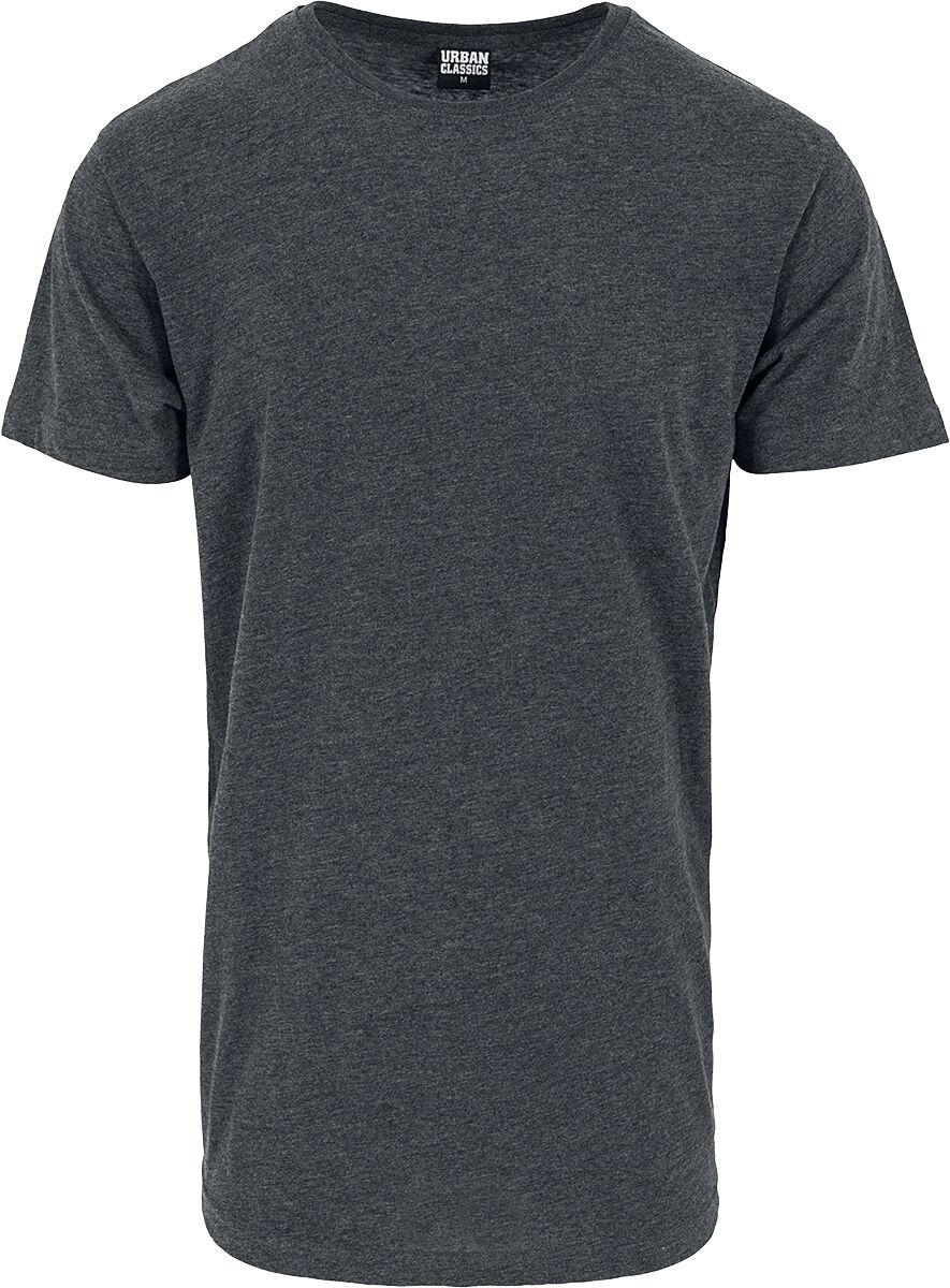 Urban Classics T-Shirt - Shaped Long Tee - S bis 3XL - für Männer - Größe XL - charcoal