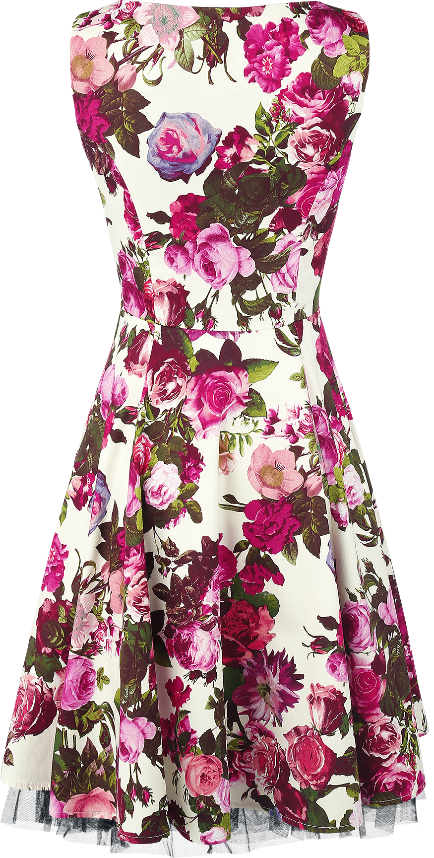 H&R London - Rockabilly Kleid knielang - Audrey 50's - XS bis XXL - für Damen - Größe XXL - multicolor