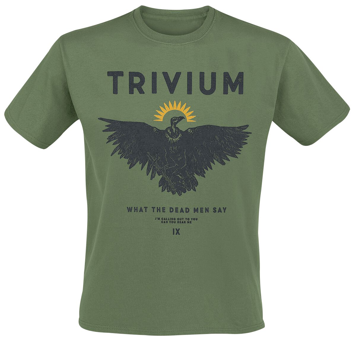 Image of Trivium Vulture T-Shirt oliv