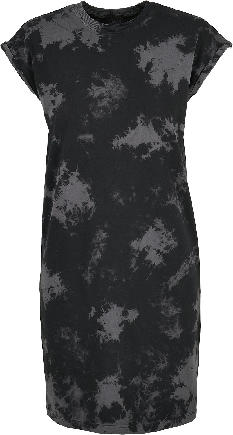Urban Classics - Ladies Bleach Dress - Kurzes Kleid - schwarz|grau