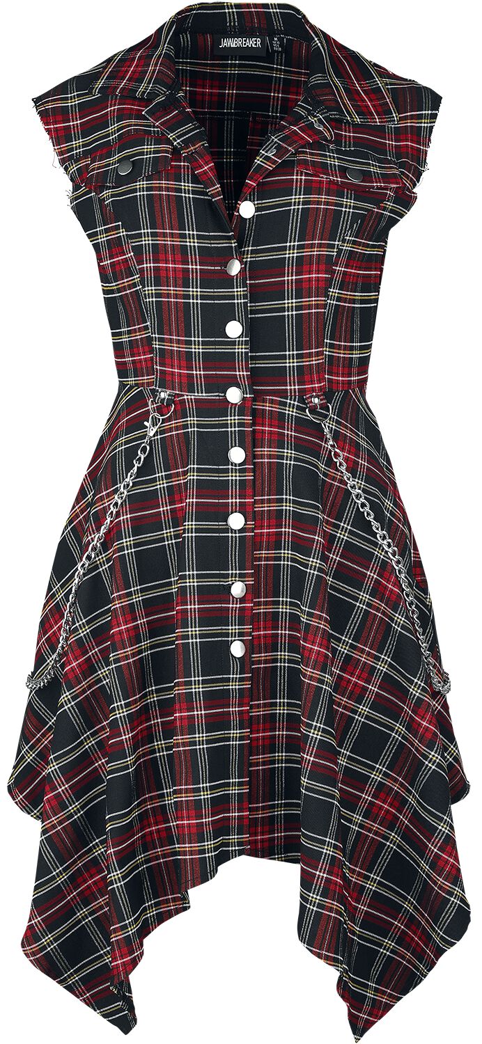 Image of Abito media lunghezza Gothic di Jawbreaker - Tartan shirt dress - XS a M - Donna - multicolore