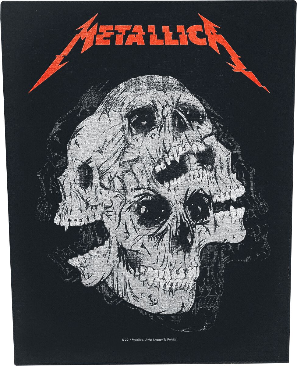 Metallica Backpatch - Skulls - schwarz/rot/grau  - Lizenziertes Merchandise!