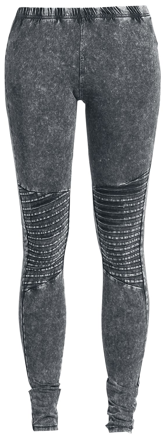 Urban Classics Leggings - Ladies Denim Jersey Leggings - XS bis 5XL - für Damen - Größe M - dunkelgrau