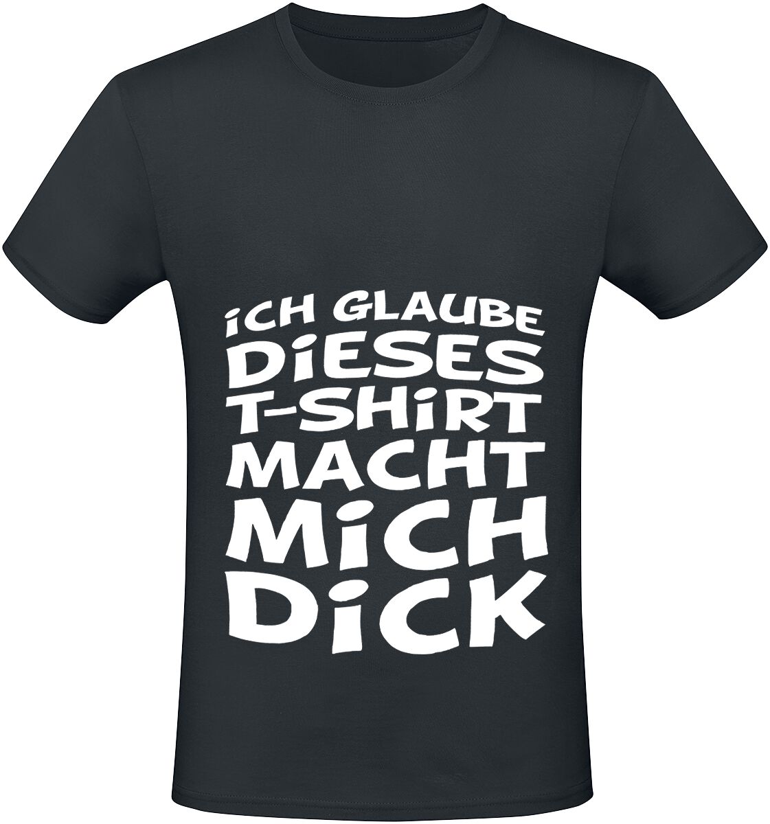 Sprüche T-Shirt - Ich glaube dieses T-Shirt macht mich dick - XL bis 4XL - für Männer - Größe 4XL - schwarz