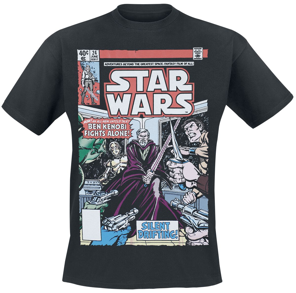 Star Wars Ben Kenobi Fights Alone T-Shirt schwarz in M