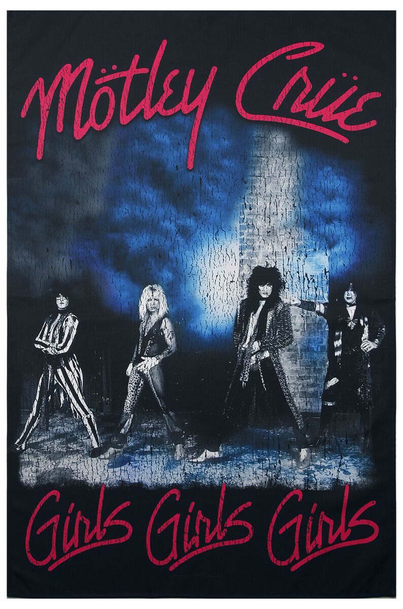 Mötley Crüe Flagge - Girls, girls, girls - multicolor  - Lizenziertes Merchandise!