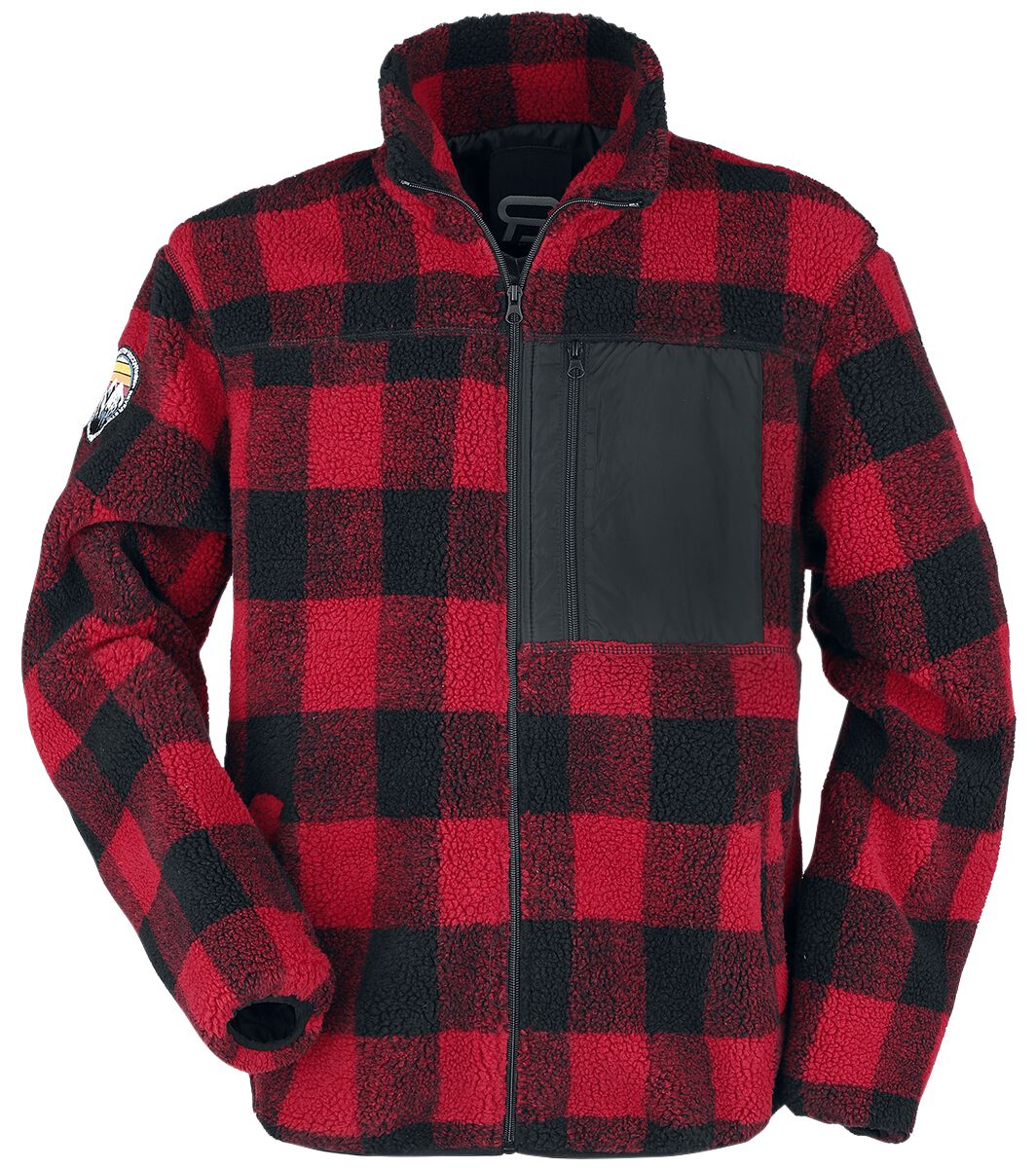 Übergangsjacke für Männer  schwarz/rot Lumberjacket von RED by EMP