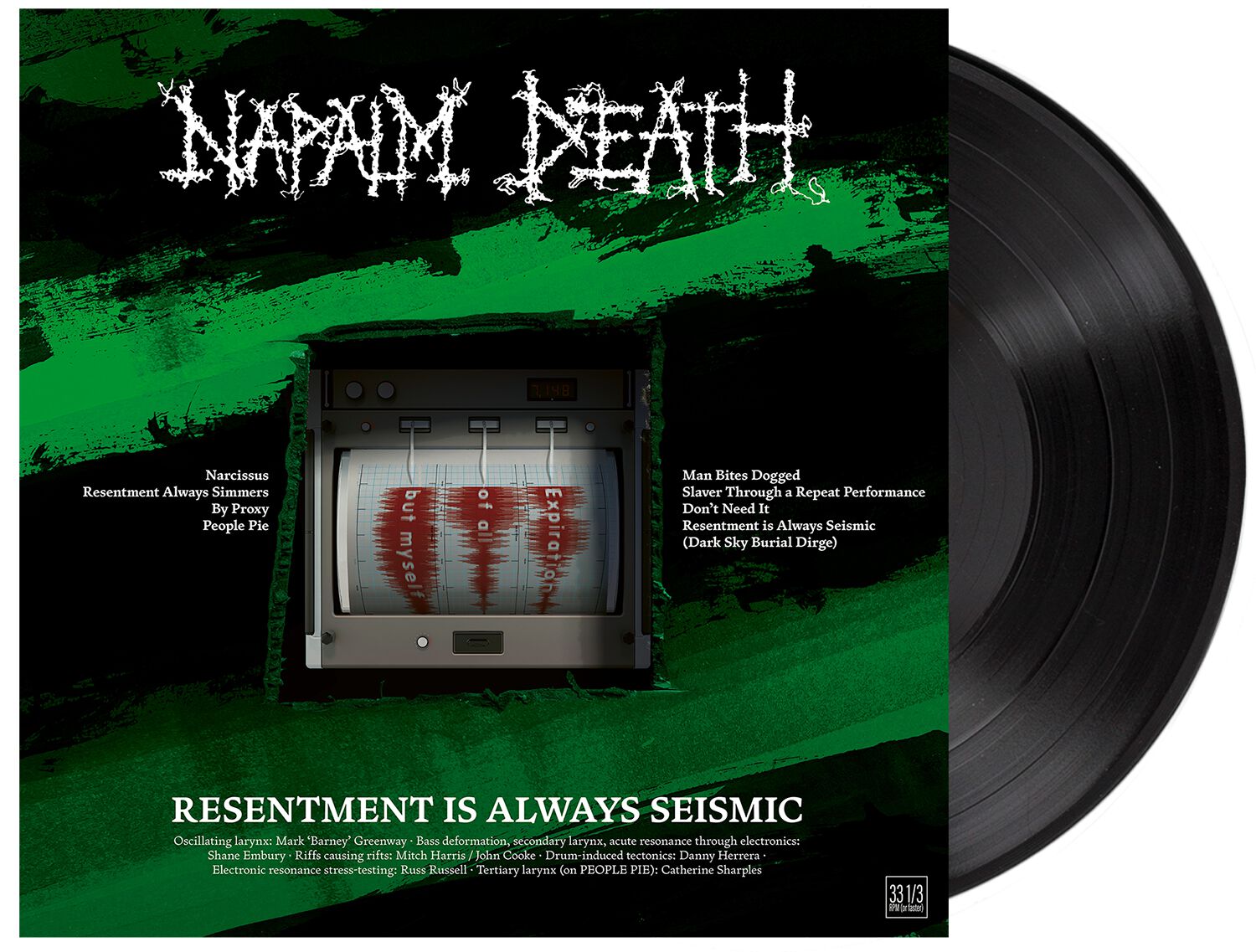 Image of Napalm Death Resentment is always seismic - a final throw of throes MINI-LP schwarz