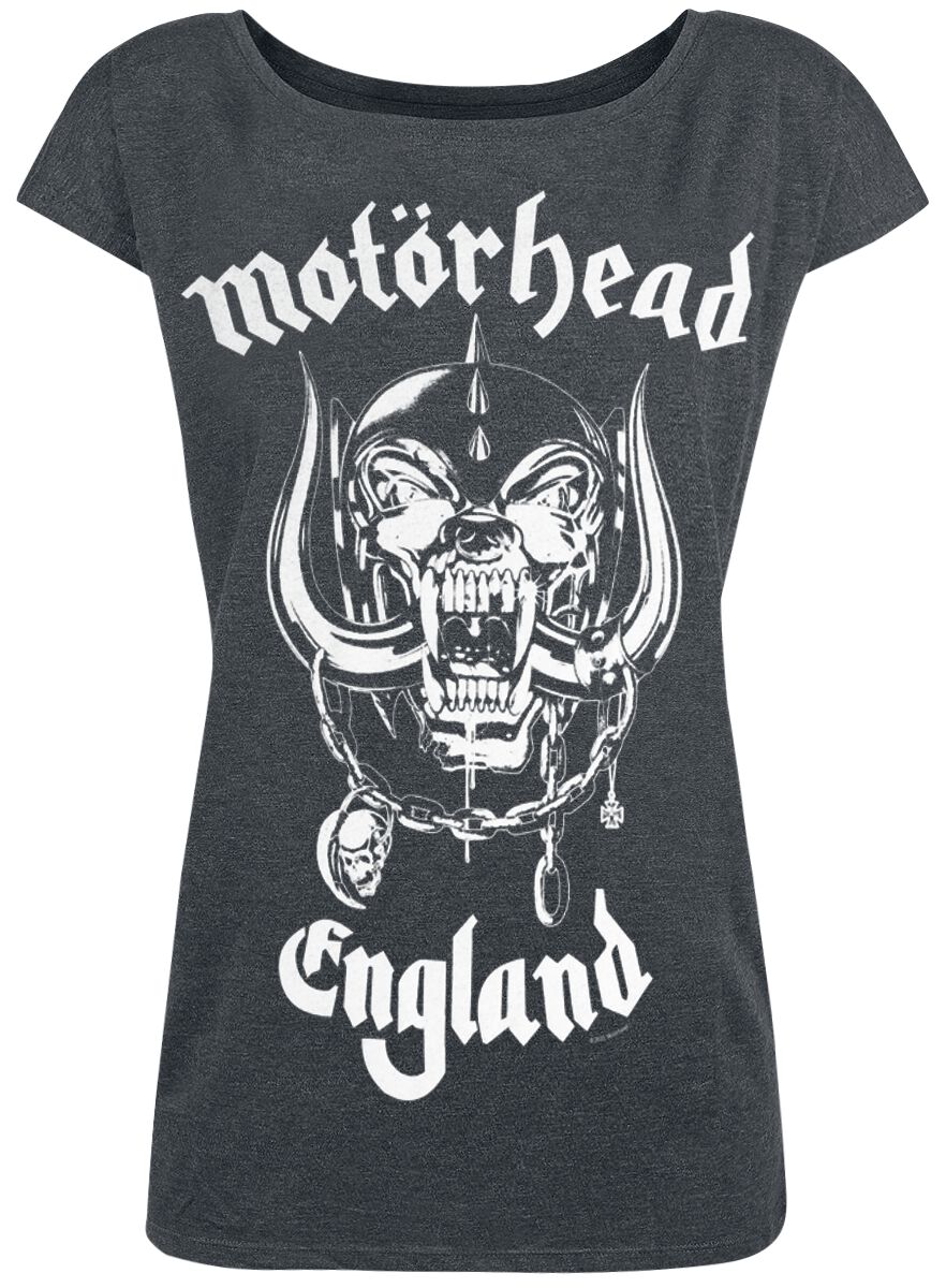 Image of Motörhead England Girl-Shirt grau meliert