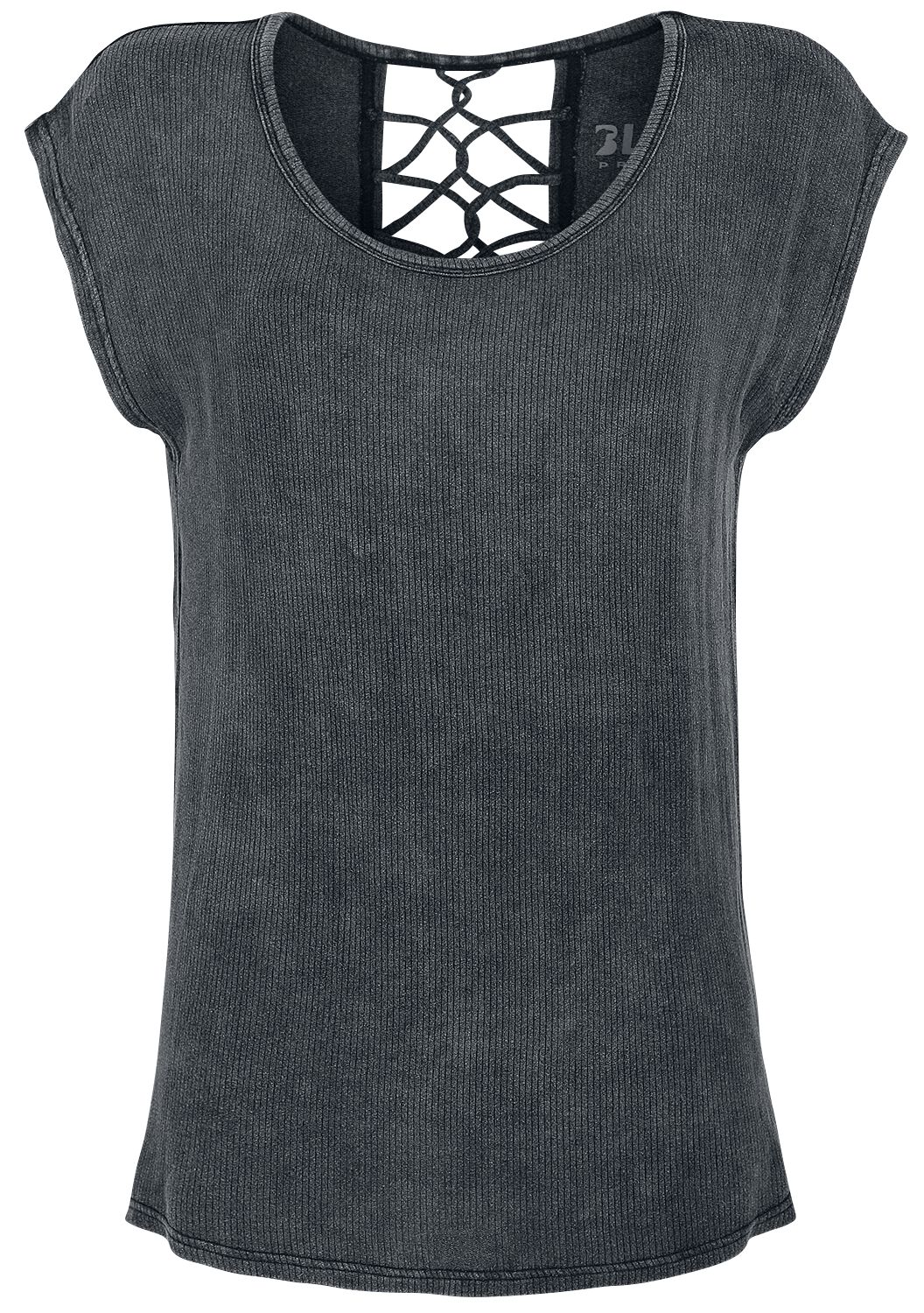 Image of T-Shirt di Black Premium by EMP - T-Shirt with Decorative Bands at the Back - M a XL - Donna - nero