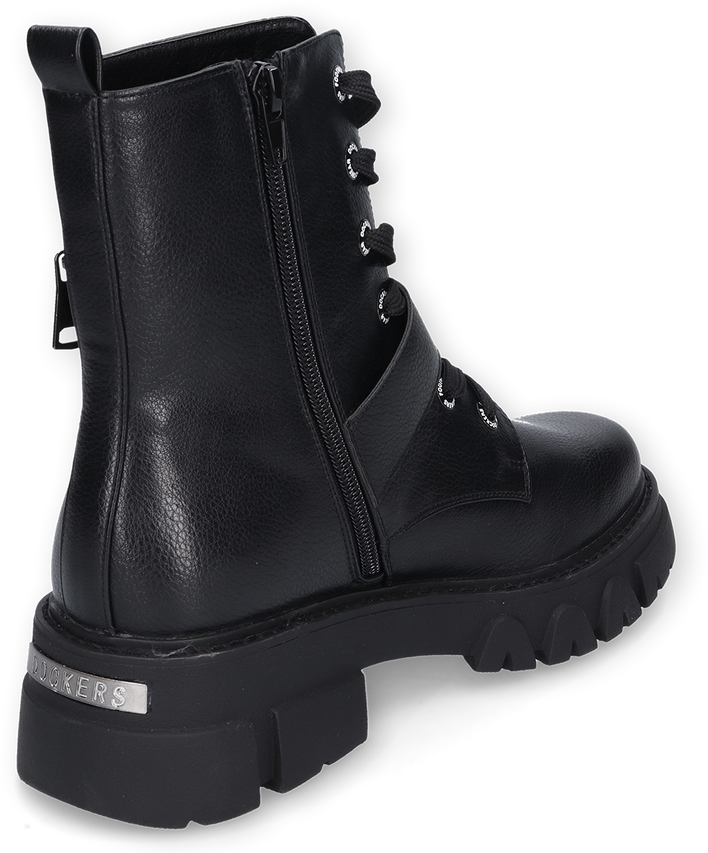 Dockers by Gerli Boot - Schnürboots - EU37 bis EU40 - für Damen - Größe EU39 - schwarz