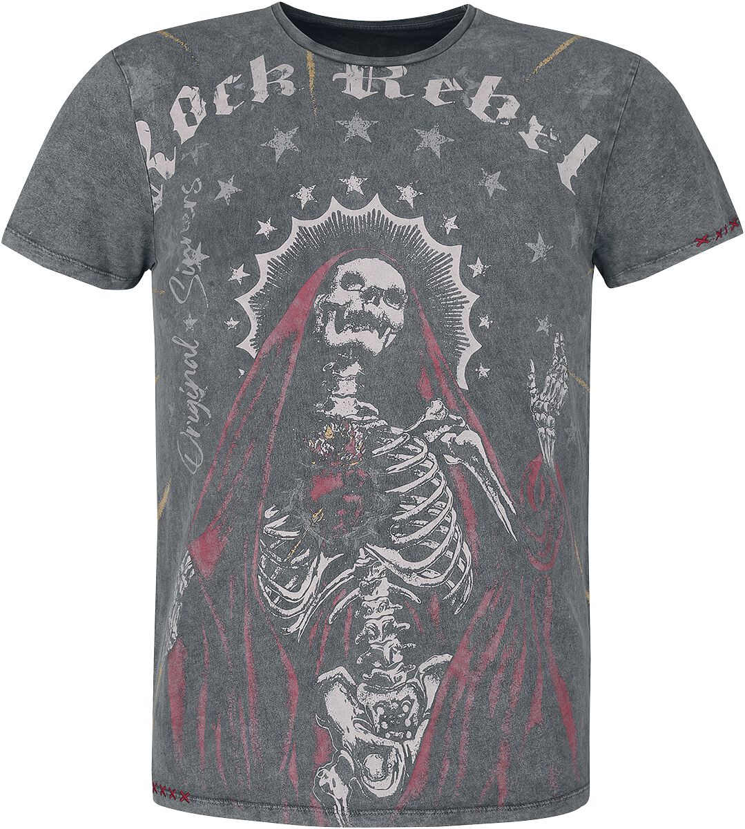 Rock Rebel by EMP - Rock T-Shirt - T-Shirt mit großem Frontprint - S bis XL - für Männer - Größe L - schwarz