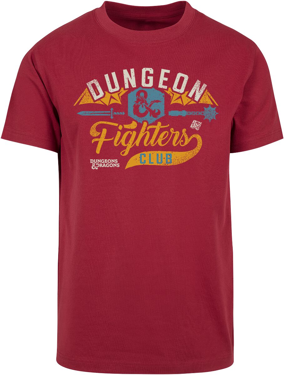 Dungeons and Dragons - Gaming T-Shirt - Fighters Club - S - für Männer - Größe S - bordeaux  - EMP exklusives Merchandise!
