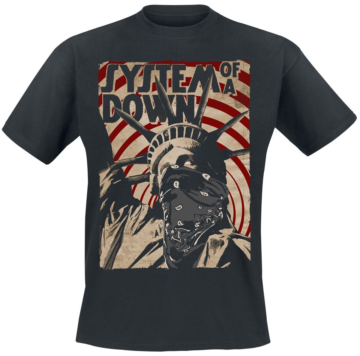 System Of A Down T-Shirt - Liberty Bandit - S bis XXL - für Männer - Größe L - schwarz  - Lizenziertes Merchandise!