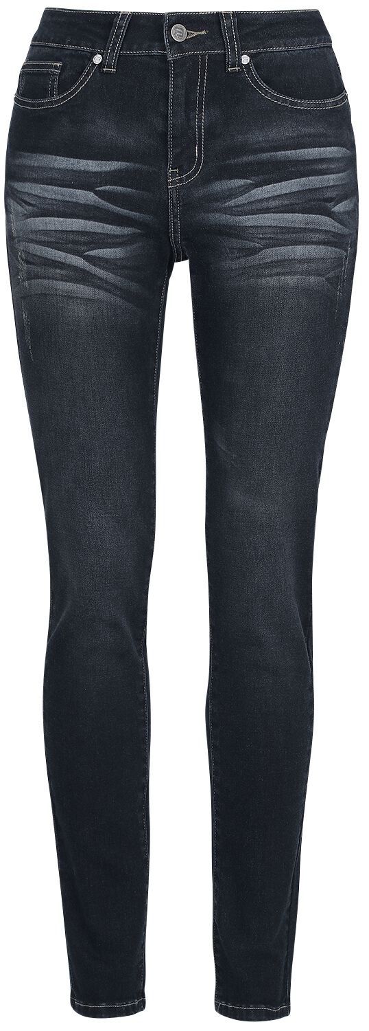 Jeans für Damen  dunkelblau Skarlett - Dunkelblaue Jeans mit Waschung von RED by EMP