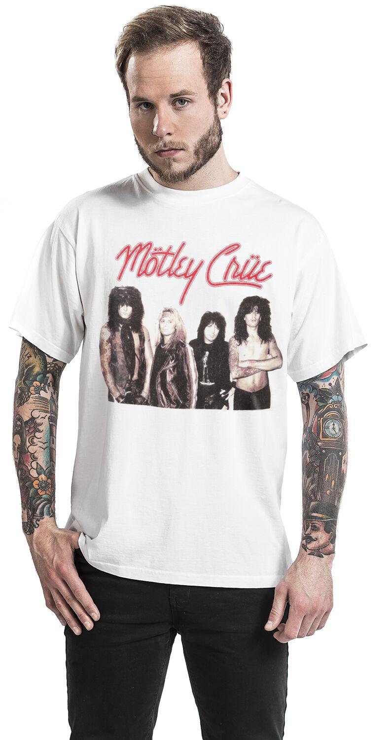 Mötley Crüe T-Shirt - Girls Girls Girls USA Tour `87 - S bis XXL - für Männer - Größe S - weiß  - Lizenziertes Merchandise!
