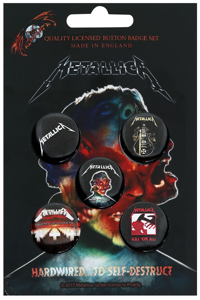 Metallica Button - Mix - multicolor  - Lizenziertes Merchandise!