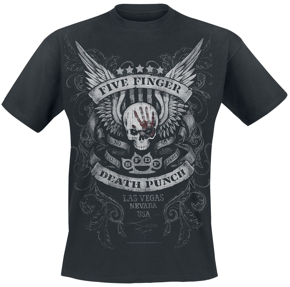 Image of Five Finger Death Punch No Regrets T-Shirt schwarz