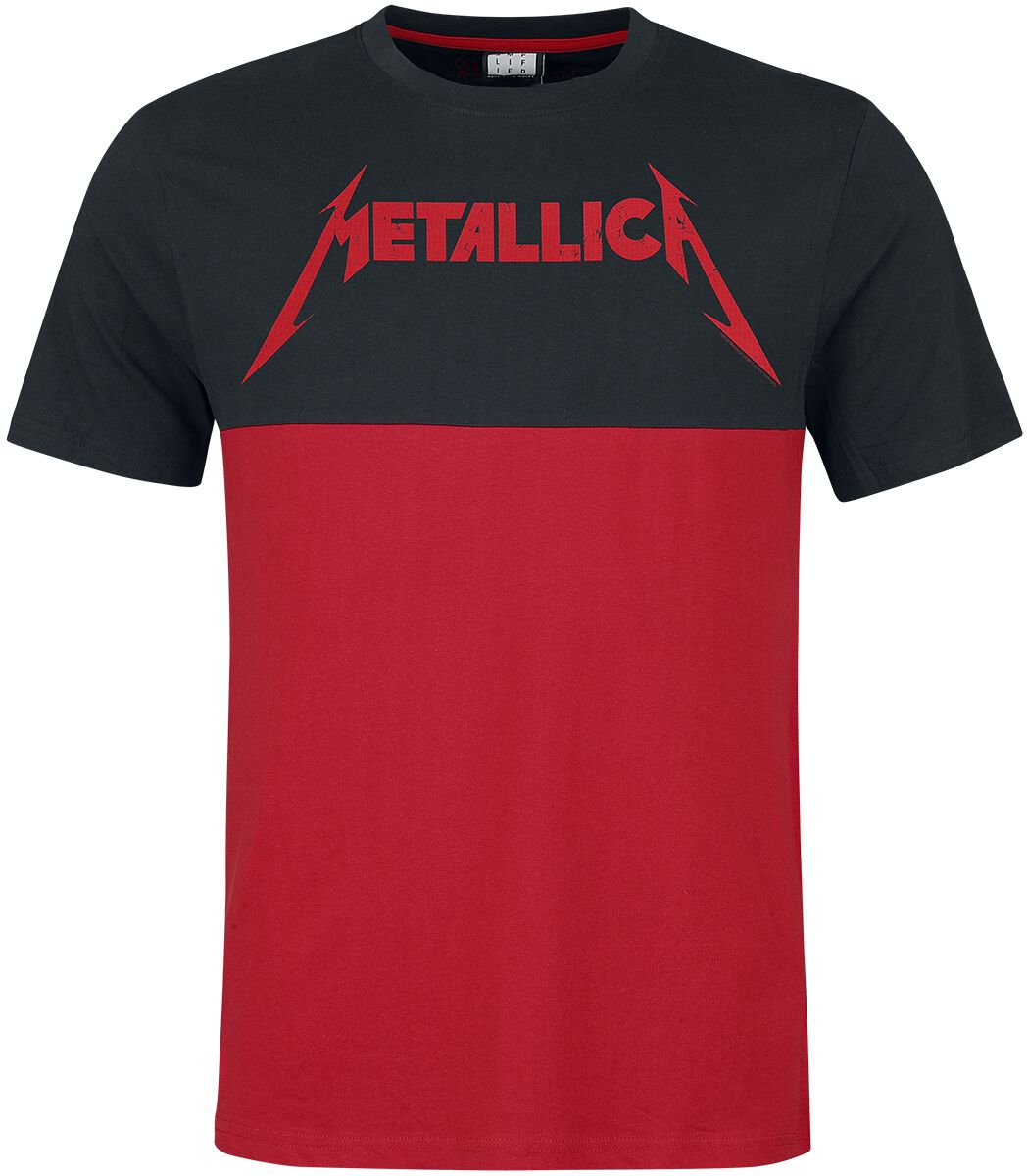 Metallica T-Shirt - Amplified Collection - Kill `Em All - S bis M - für Männer - Größe S - schwarz/rot  - Lizenziertes Merchandise!