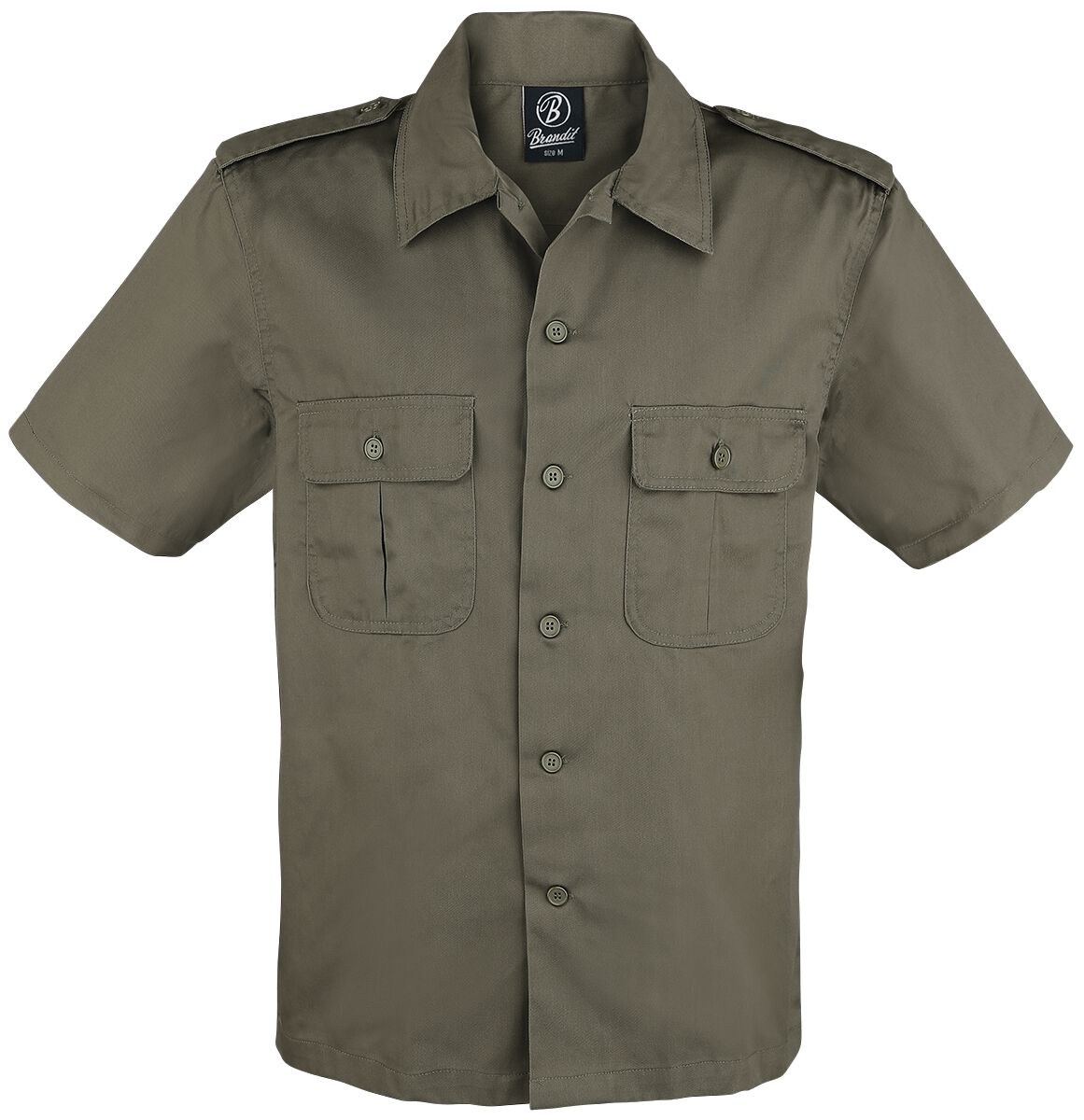 Brandit Kurzarmhemd - US Hemd 1/2 Arm - M bis 7XL - für Männer - Größe XL - oliv