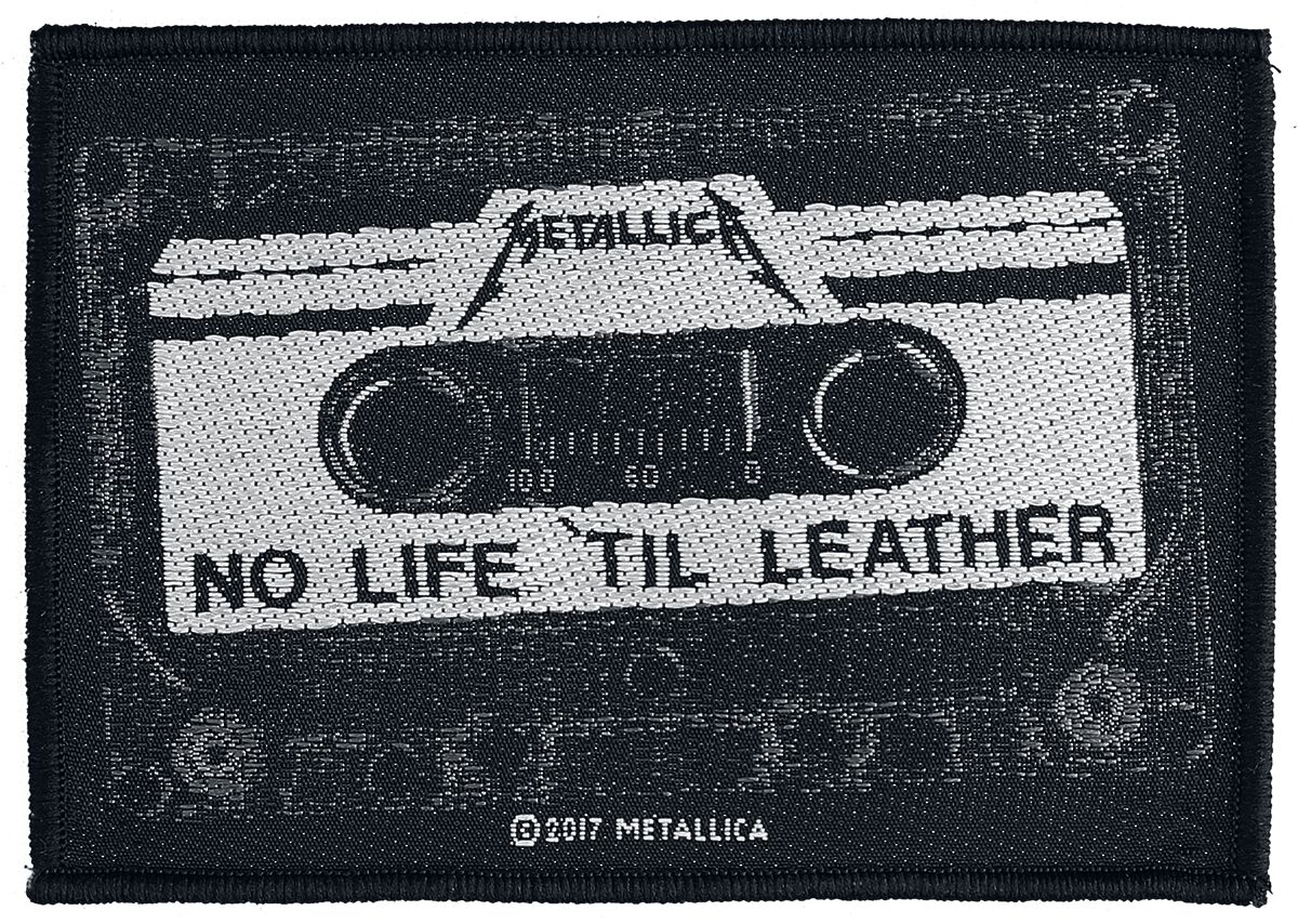 Metallica Patch - No Life `Til Leather - schwarz/grau/weiß  - Lizenziertes Merchandise!