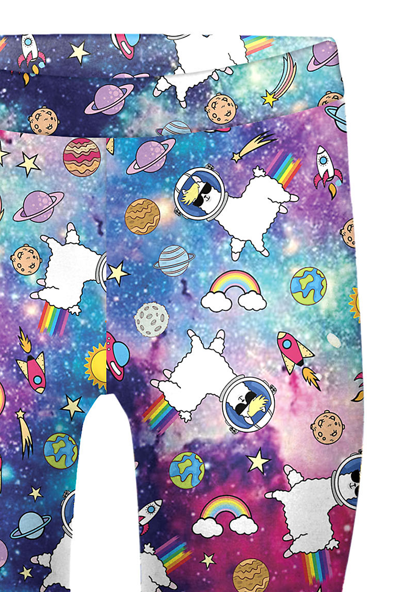 Kuku Bird Leggings für Kleinkinder - Galaxy Llama - für Mädchen - multicolor