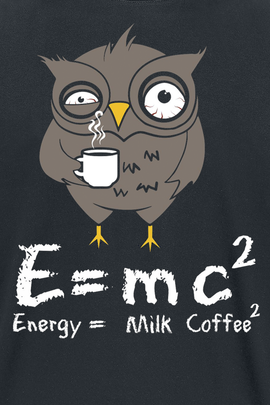 Tierisch T-Shirt - Energy Milk Coffee - S bis 3XL - für Männer - Größe L - schwarz