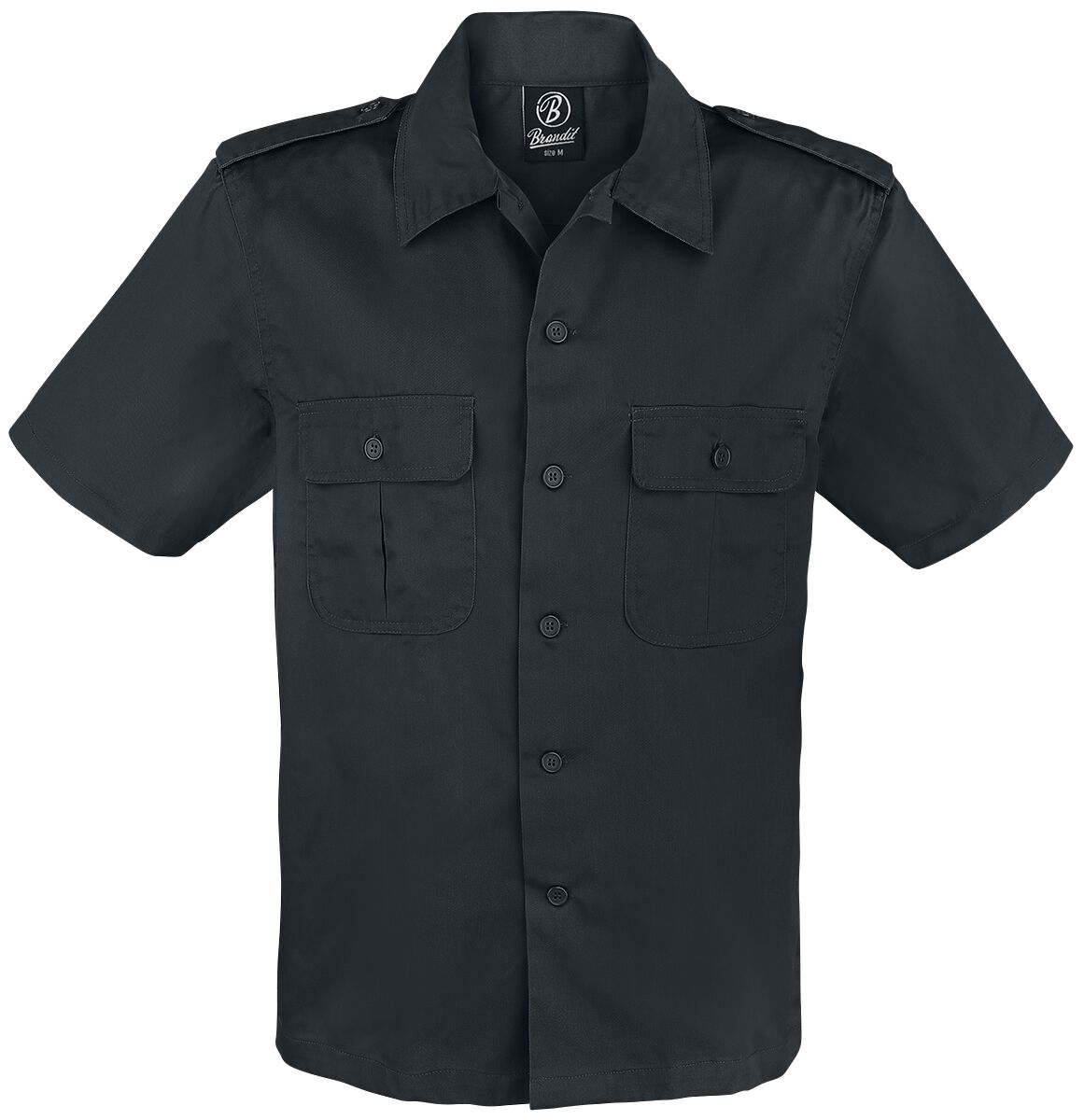 Brandit Kurzarmhemd - US Hemd 1/2 Arm - S bis 6XL - für Männer - Größe 4XL - schwarz