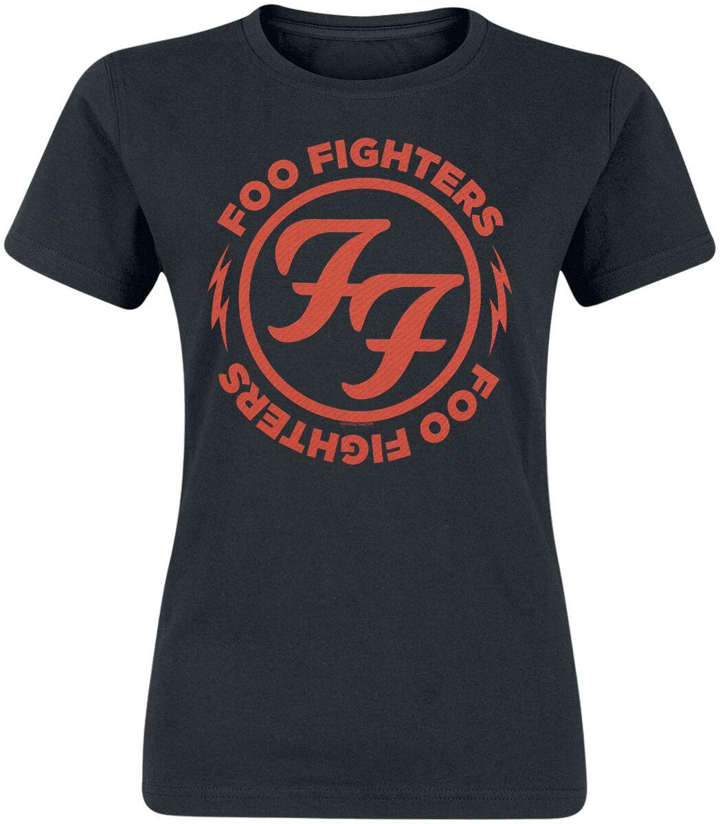 Image of Foo Fighters Logo Red Circle Girl-Shirt schwarz