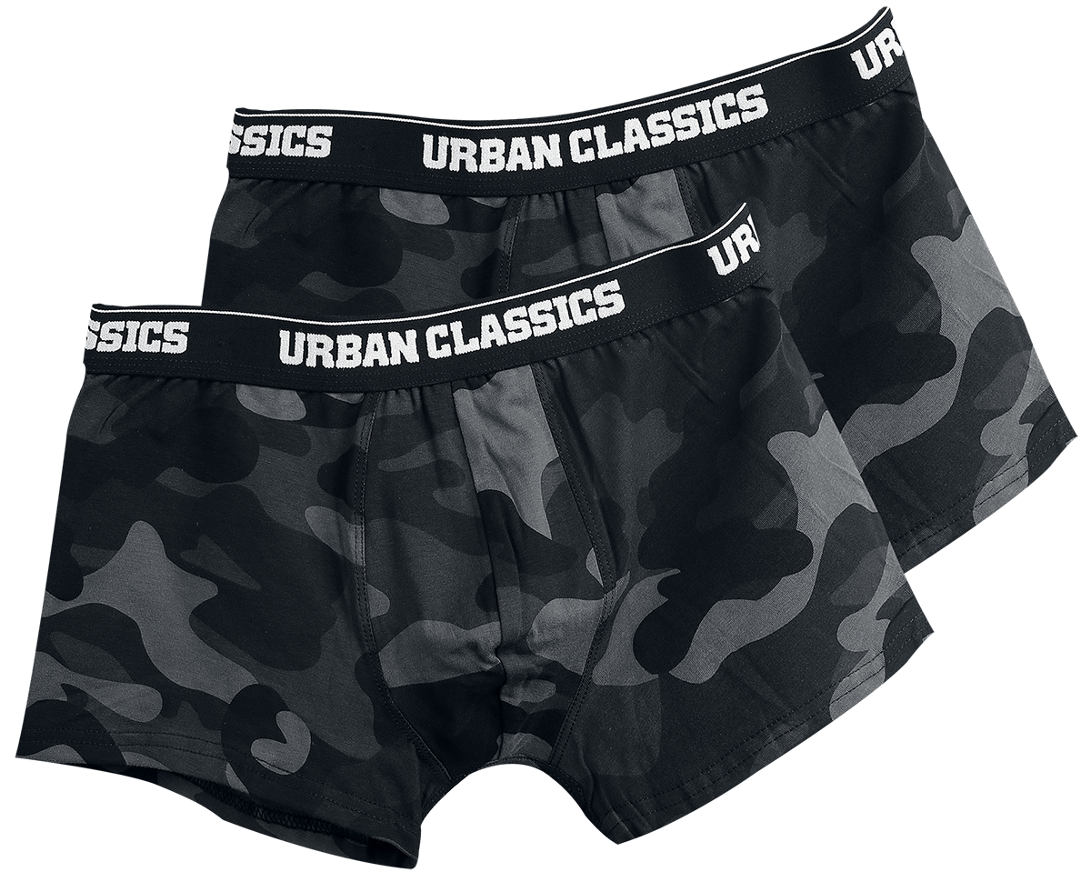 Urban Classics - 2-Pack Camo Boxer Shorts - Boxershort-Set - darkcamo