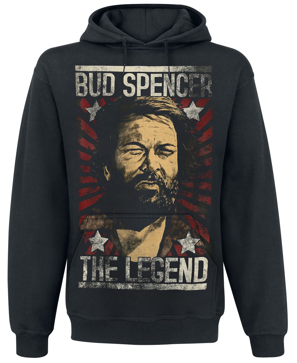Bud Spencer Kapuzenpullover - The Legend - L bis 3XL - für Männer - Größe 3XL - schwarz  - Lizenzierter Fanartikel