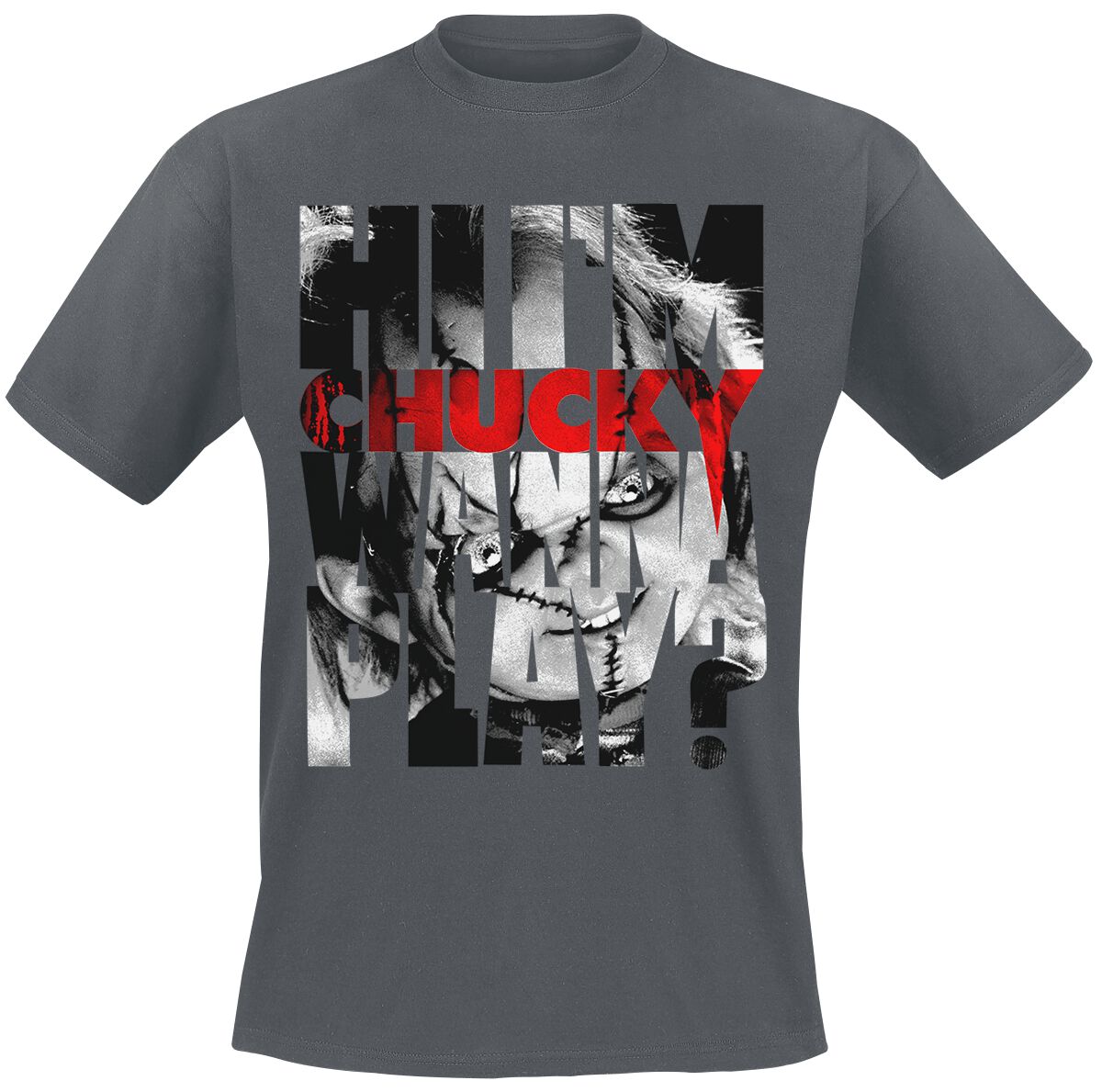 Chucky Wanna Play? T-Shirt grau